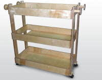 Тележка для спортинвентаря и игрушек (3 полки) 115х50х90см (фанера лак) - fgospostavki.ru - Зеленогорск