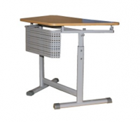 Стол ученический регулируемый трапецевидный с перфорированным экраном на плоскоовальной трубе. (1 элемент) - fgospostavki.ru - Зеленогорск