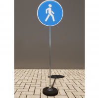 Знак дорожный "Пешеходная дорожка" 4.5.1 типоразмер 40 на стойке с основанием 3кг - fgospostavki.ru - Зеленогорск