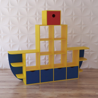 Стеллаж для игрушек "Пароход" - fgospostavki.ru - Зеленогорск