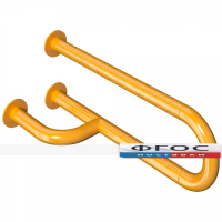 Поручень настенный не откидной с боковой опорой "Антибак" 600 х 135 х 120 миллиметров - fgospostavki.ru - Зеленогорск