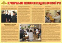Плакат "Первоначальная постановка граждан на воинский учет" - fgospostavki.ru - Зеленогорск