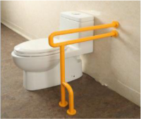 Поручень для унитаза с боковой опорой "Антибак" 700 х 600 х 120 миллиметров - fgospostavki.ru - Зеленогорск