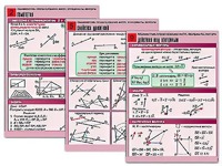 Комплект таблиц по геометрии "Планиметрия. Преобразования фигур. Координаты. Векторы" (10 таблиц, А1, ламинированные) - fgospostavki.ru - Зеленогорск
