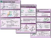 Комплект таблиц по геометрии "Стереометрия. Векторы и координаты в пространстве" (8 таблиц, А1, ламинированные) - fgospostavki.ru - Зеленогорск