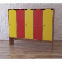 Шкаф 5-секционный с нишей под скамью "Яркое детство" - fgospostavki.ru - Зеленогорск