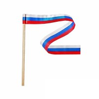 Лента Россия на деревянной палочке - fgospostavki.ru - Зеленогорск