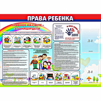 Стенд "Права ребенка" с 2 карманами - fgospostavki.ru - Зеленогорск
