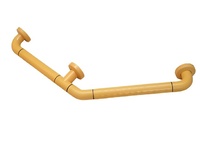 Поручень угловой трехопорный с антибактериальным покрытием (желтый) - fgospostavki.ru - Зеленогорск