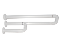 Поручень неоткидной трёхопорный с антибактериальным покрытием (белый) - fgospostavki.ru - Зеленогорск