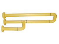 Поручень неоткидной трёхопорный с антибактериальным покрытием (желтый) - fgospostavki.ru - Зеленогорск