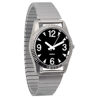 Часы мужские с черным циферблатом на растягивающемся ремешке - fgospostavki.ru - Зеленогорск