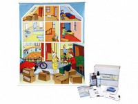 Магнитно-маркерный ситуационный плакат "Квартира" с набором магнитных карточек + методические рекомендации (иностранный язык) - fgospostavki.ru - Зеленогорск