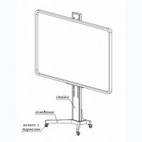 Мобильная стойка SMART-BASE DSM для интерактивных досок - fgospostavki.ru - Зеленогорск