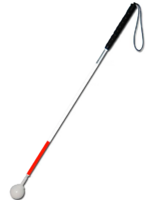 Трость телескопическая композитная с вращающимся шарообразным наконечником короткая на крючке - fgospostavki.ru - Зеленогорск