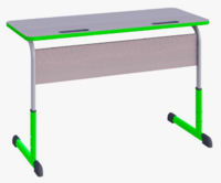 Парта SMARTY KEY двухместная регулируемая по высоте с антивандальной кромкой - fgospostavki.ru - Зеленогорск