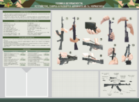Стенд-уголок маркерный "Техника безопасности. Устройство, сборка и разборка автомата АК-74. Нормативы" - fgospostavki.ru - Зеленогорск