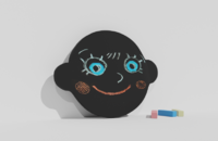 Фигурная грифельная меловая доска на тему эмоций - fgospostavki.ru - Зеленогорск