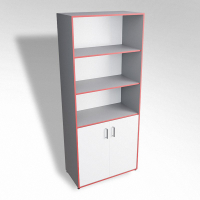 Шкаф широкий открытый с закрытой тумбой ТР2 ЛДСП - fgospostavki.ru - Зеленогорск