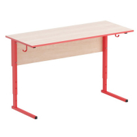 Стол ученический регулируемый (двухместный) на прямоугольной трубе - fgospostavki.ru - Зеленогорск