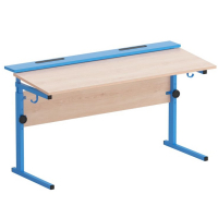 Стол ученический двухместный с наклоном столешницы (0-15°) на прямоугольной трубе - fgospostavki.ru - Зеленогорск