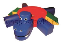 Сухой бассейн "Весёлый бегемот" с приставными элементам - fgospostavki.ru - Зеленогорск