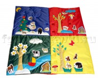 Дидактический коврик "Времена года" с дополнительными аппликациями животных - fgospostavki.ru - Зеленогорск