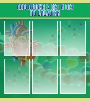 Стенд "Подготовка к ЕГЭ и ОГЭ по биологии" Вариант 1 - fgospostavki.ru - Зеленогорск