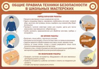 Стенд "Общие правила техники безопасности в школьных мастерских" - fgospostavki.ru - Зеленогорск