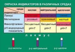 Таблица. Окраска индикаторов в различных средах. - fgospostavki.ru - Зеленогорск