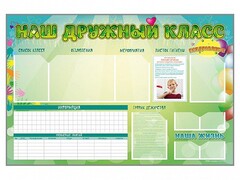 Стенд-уголок магнитно-маркерный "Наш дружный класс" - fgospostavki.ru - Зеленогорск