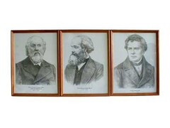 Портреты выдающихся физиков (деревянная рамка, под стеклом) - fgospostavki.ru - Зеленогорск