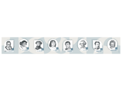 Стенд-лента "Выдающиеся путешественники и ученые-географы" - fgospostavki.ru - Зеленогорск