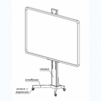Мобильная стойка SMART-BASE DSM для интерактивных досок - fgospostavki.ru - Зеленогорск