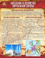 Стенд "Населения и хозяйство Зарубежной Европы" - fgospostavki.ru - Зеленогорск