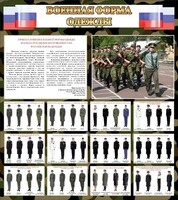 Стенд "Военная форма одежды (флаг РФ)" - fgospostavki.ru - Зеленогорск