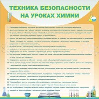 Стенд "Техника безопасности на уроках химии" - fgospostavki.ru - Зеленогорск