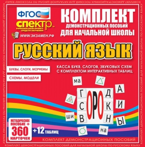 Динамические раздаточные пособия. Русский язык (комплект демонстрационных материалов). Касса букв, слогов, звуковых схем с набором интерактивных таблиц. - fgospostavki.ru - Зеленогорск