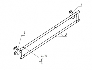 Станок хореографический пристенный (1,5 метра, двухрядный) - fgospostavki.ru - Зеленогорск