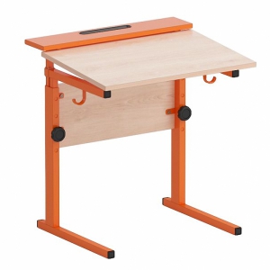 Стол ученический с наклоном столешницы (0-15°) на прямоугольной трубе - fgospostavki.ru - Зеленогорск