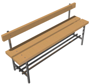 Скамья для раздевалок со спинкой (1,5 метра) - fgospostavki.ru - Зеленогорск