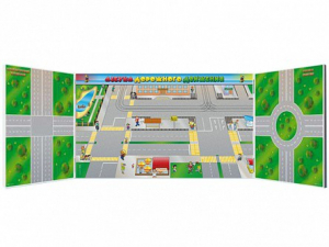 Доска магнитно-маркерная комбинированная, панорамная, трехэлементная "Азбука дорожного движения" - fgospostavki.ru - Зеленогорск