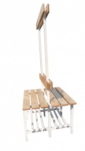 Скамья для раздевалок двухсторонняя с вешалкой - fgospostavki.ru - Зеленогорск