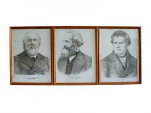 Портреты выдающихся физиков (деревянная рамка, под стеклом) - fgospostavki.ru - Зеленогорск