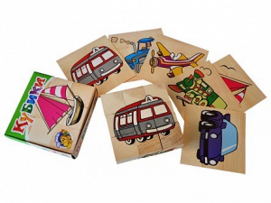 Набор кубиков "Сложи рисунок: транспорт" - fgospostavki.ru - Зеленогорск