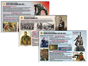 Комплект таблиц по истории "История России XX - XXI вв." раздаточные (цветные, ламинированные, А4, 12 штук) - fgospostavki.ru - Зеленогорск