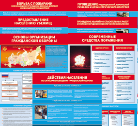 Комплект таблиц "Основы гражданской обороны (МЧС РФ)" 13 штук. - fgospostavki.ru - Зеленогорск