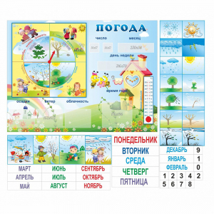 Стенд "Погода" с карманами для вставок - fgospostavki.ru - Зеленогорск