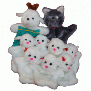 Набор перчаточных кукол "Волк и семеро козлят" - fgospostavki.ru - Зеленогорск