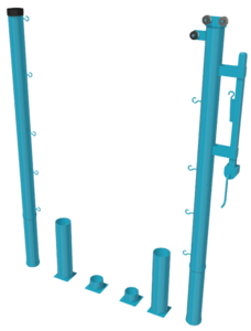 Стойки для большого тенниса с механизмом натяжения со стаканами - fgospostavki.ru - Зеленогорск